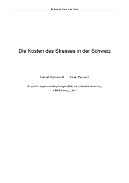 Die Kosten des Stresses in der Schweiz-1